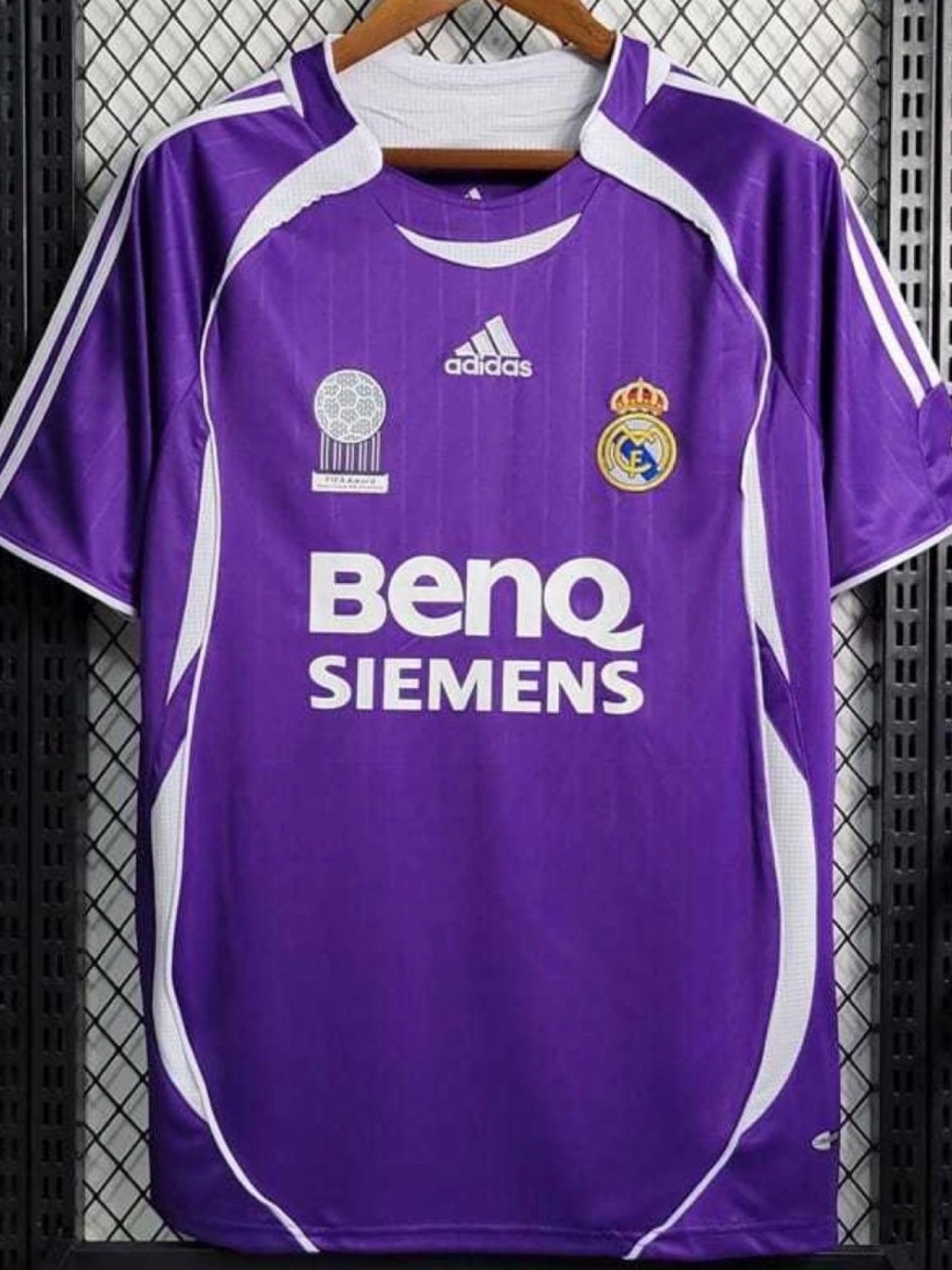 Real Madrid Purple Adidas Football Jersey - BenQ Siemens Sponsor